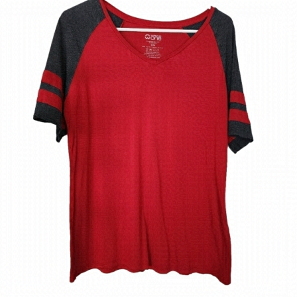 Warehouse one grey red short sleeve t-shirt medium